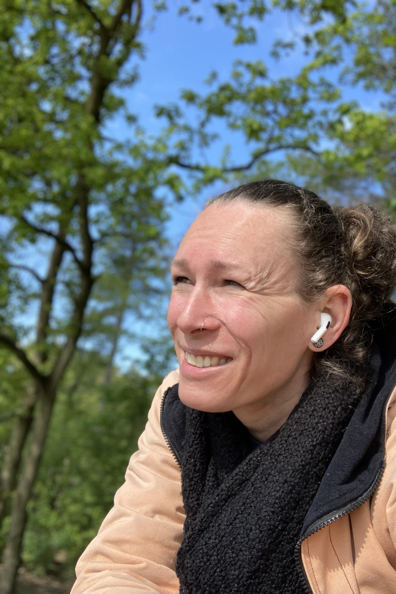 me on a bench in nature